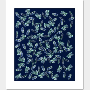 Blue Green Aqua Water Witch Crystals Posters and Art